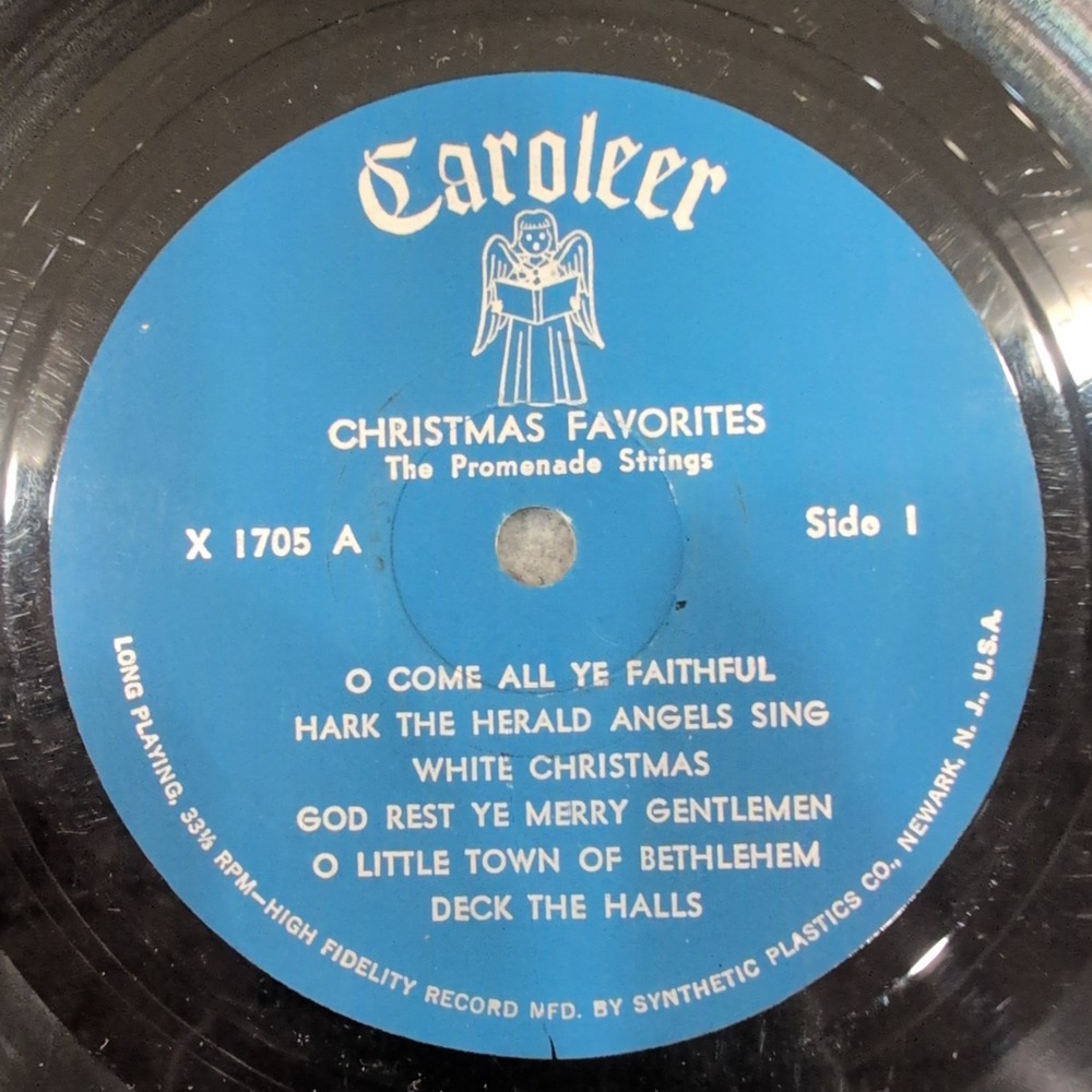 The Promenade Strings Christmas Favorites Vinyl LP Caroleer Records X 1705 VG - Picture 3 of 6